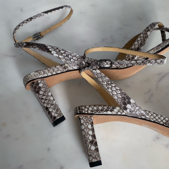 NWT Alexandre Birman ‘Nelly’ Python Heels, Size 36 EU (6 US) Natural Color - Picture 5 of 14
